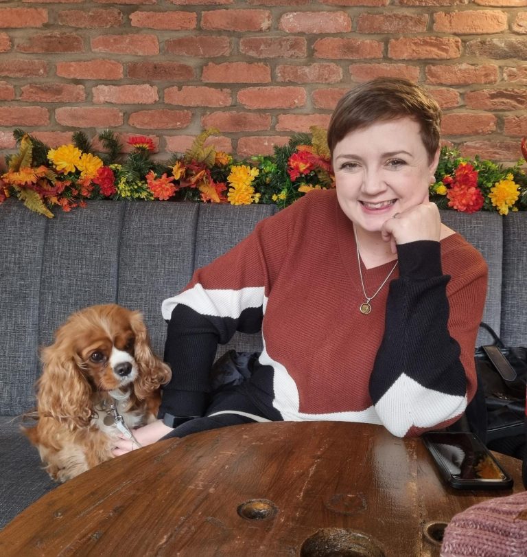 Steff with her dog